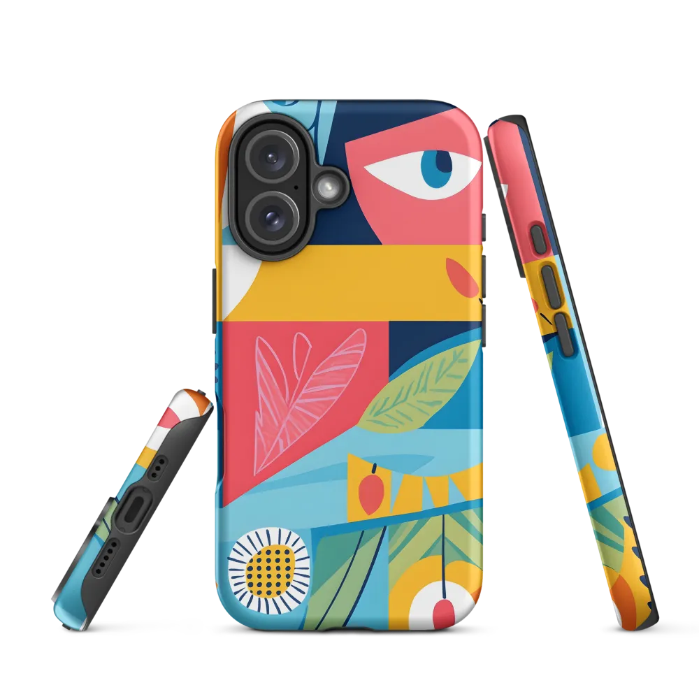 Vibrant Geometric Visage | Phone Case