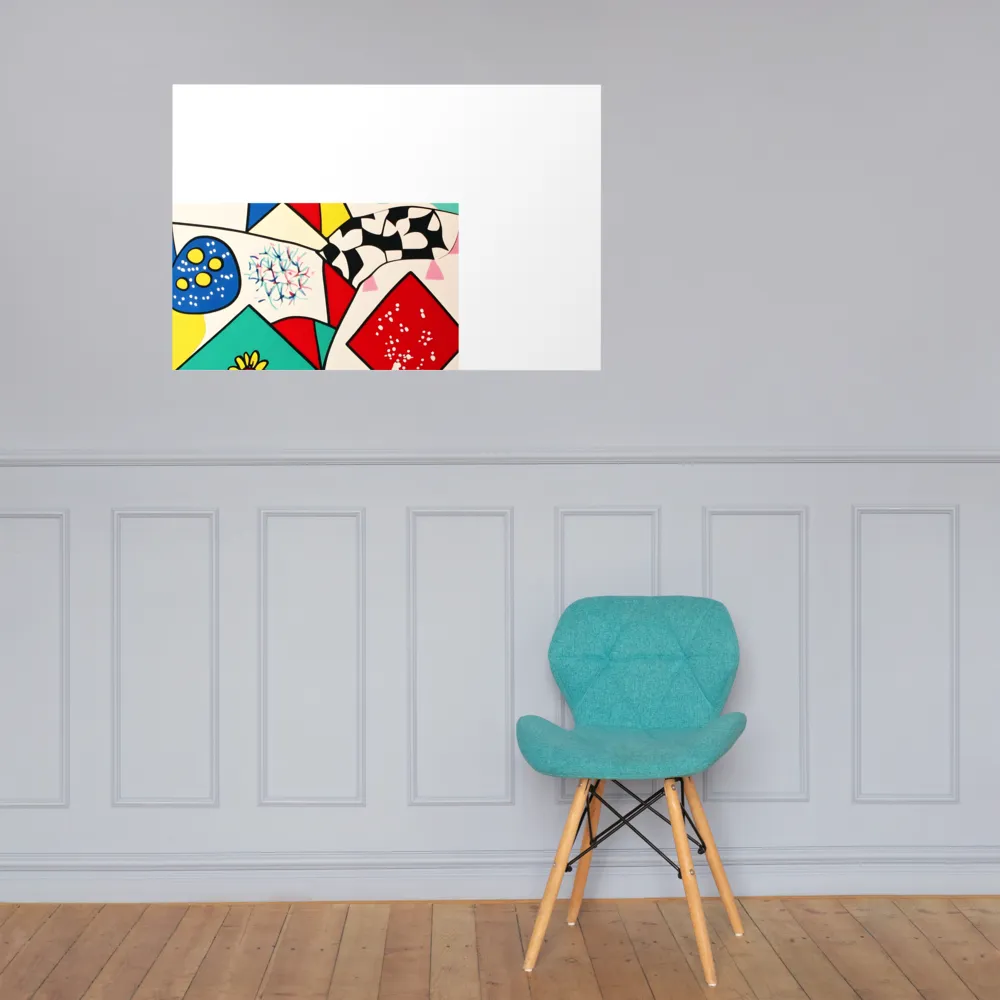 Joyful Geometry: A Playful Dance of Shapes and Colors | Poster | 24″×36″