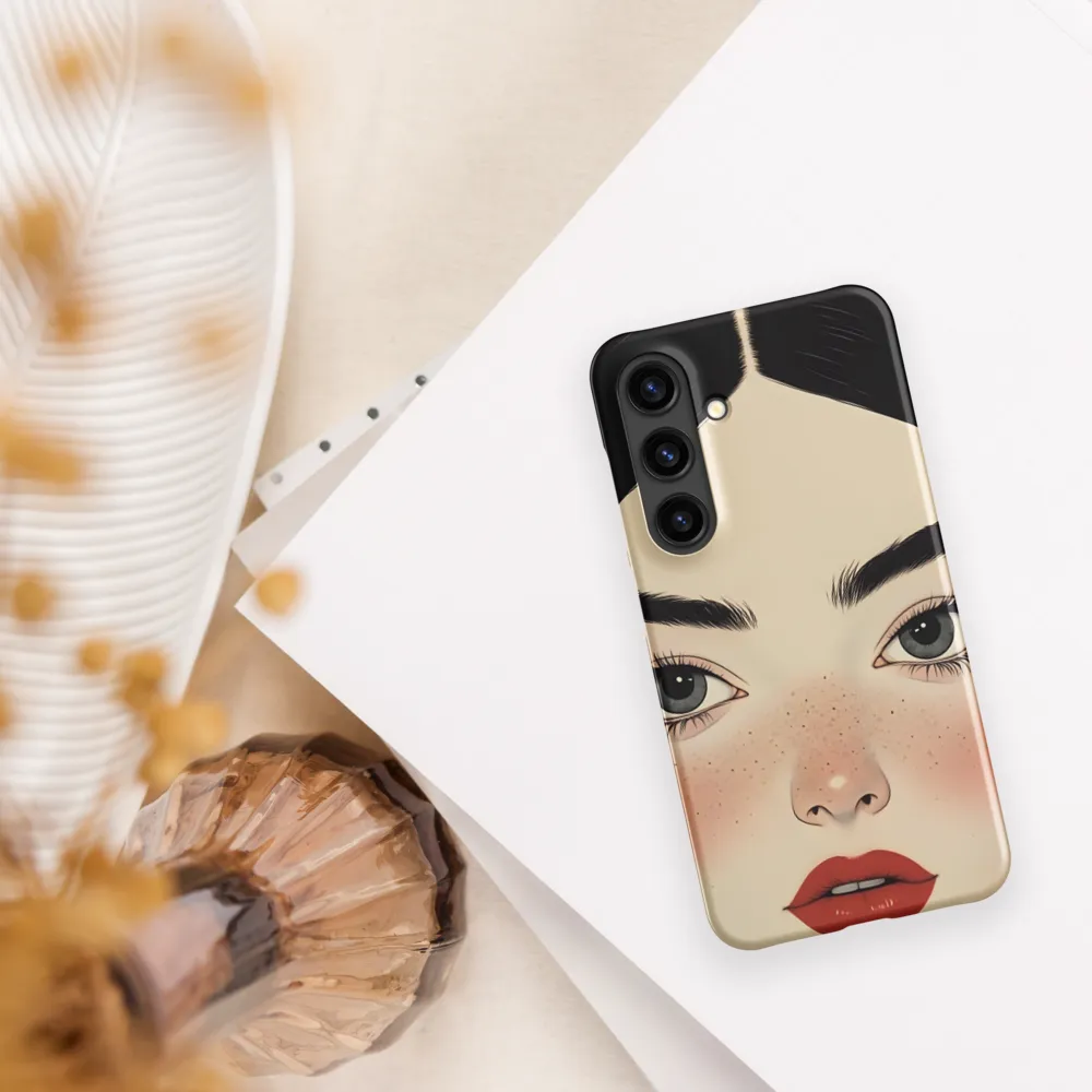 Serenity Captured: A Modern Portrait | Phone Case |  S24 | Snap Case | Matte