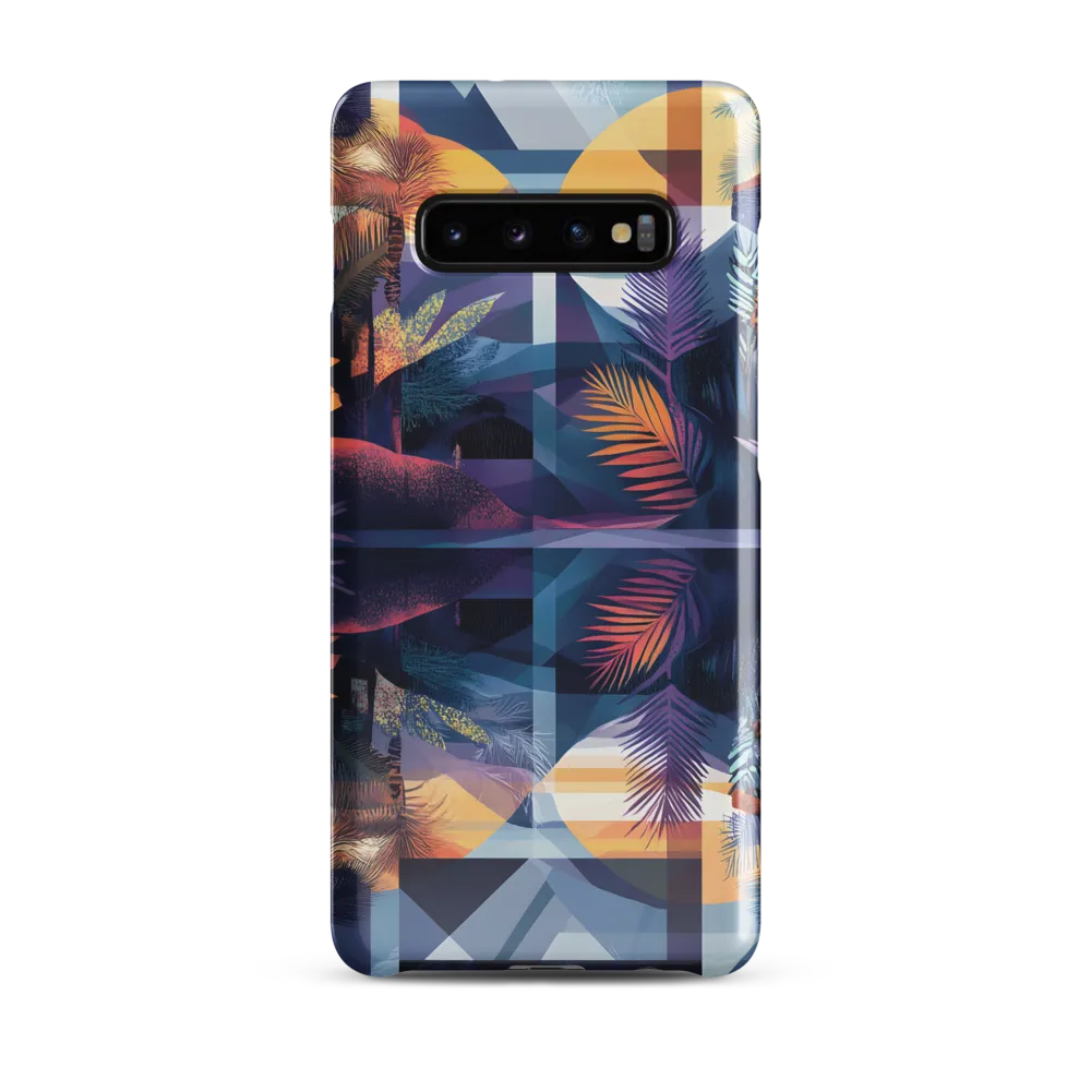 Tropical Serenity: A Modern Landscape | Phone Case |  S10 Plus | Snap Case | Glossy