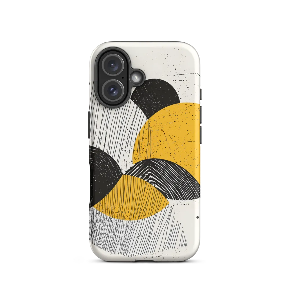 Dynamic Harmony in Black and Yellow | Phone Case