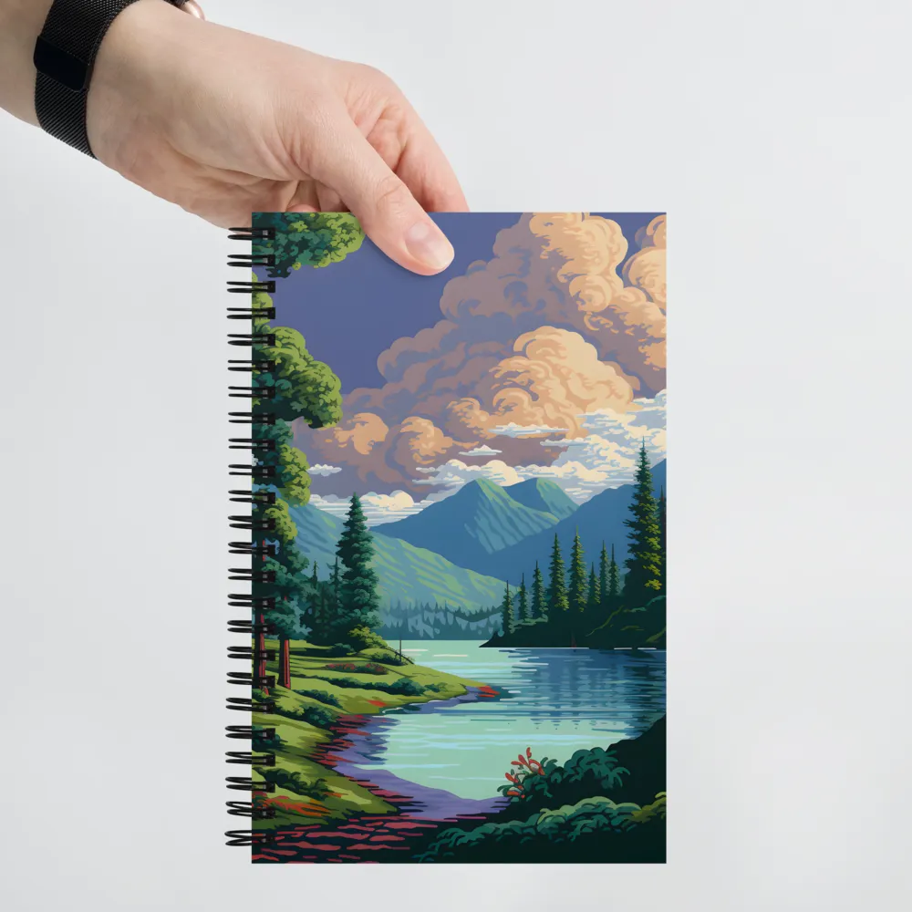 Serenity in Nature: A Lush Landscape | Spiral Notebook