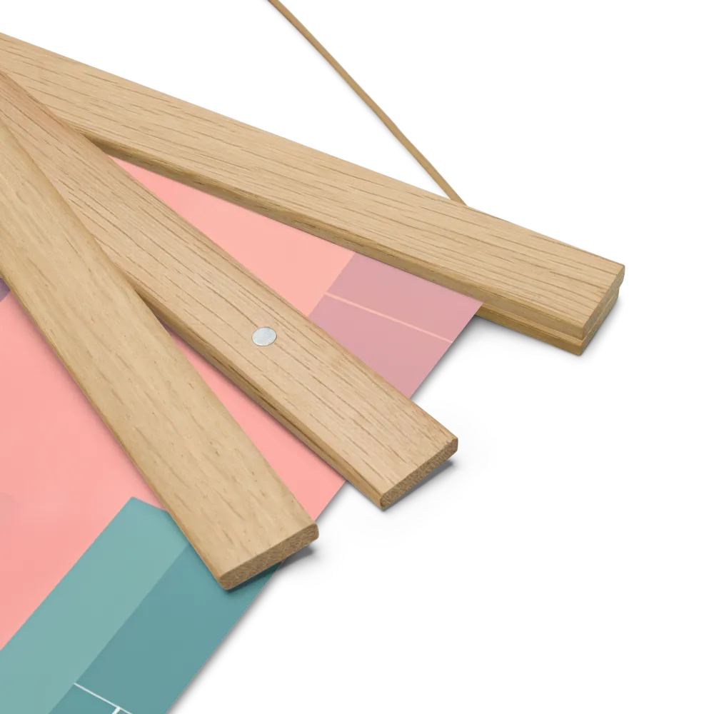 Urban Sentinel: A Warrior's Stand | Poster With Oak Wood Hanger | 18″×18″