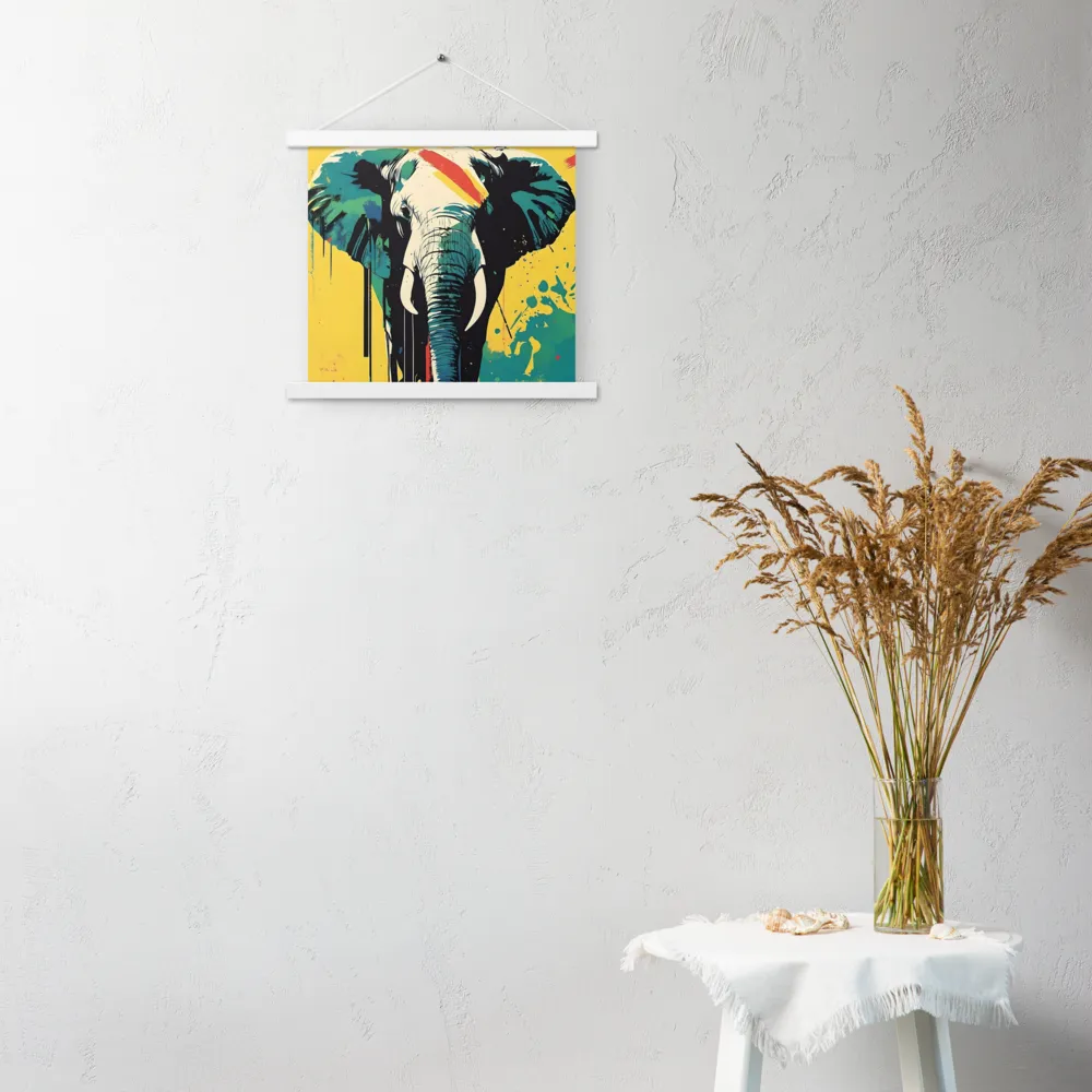 Elegance of the Wild: A Colorful Harmony | Poster With White Wood Hanger | 14″×14″