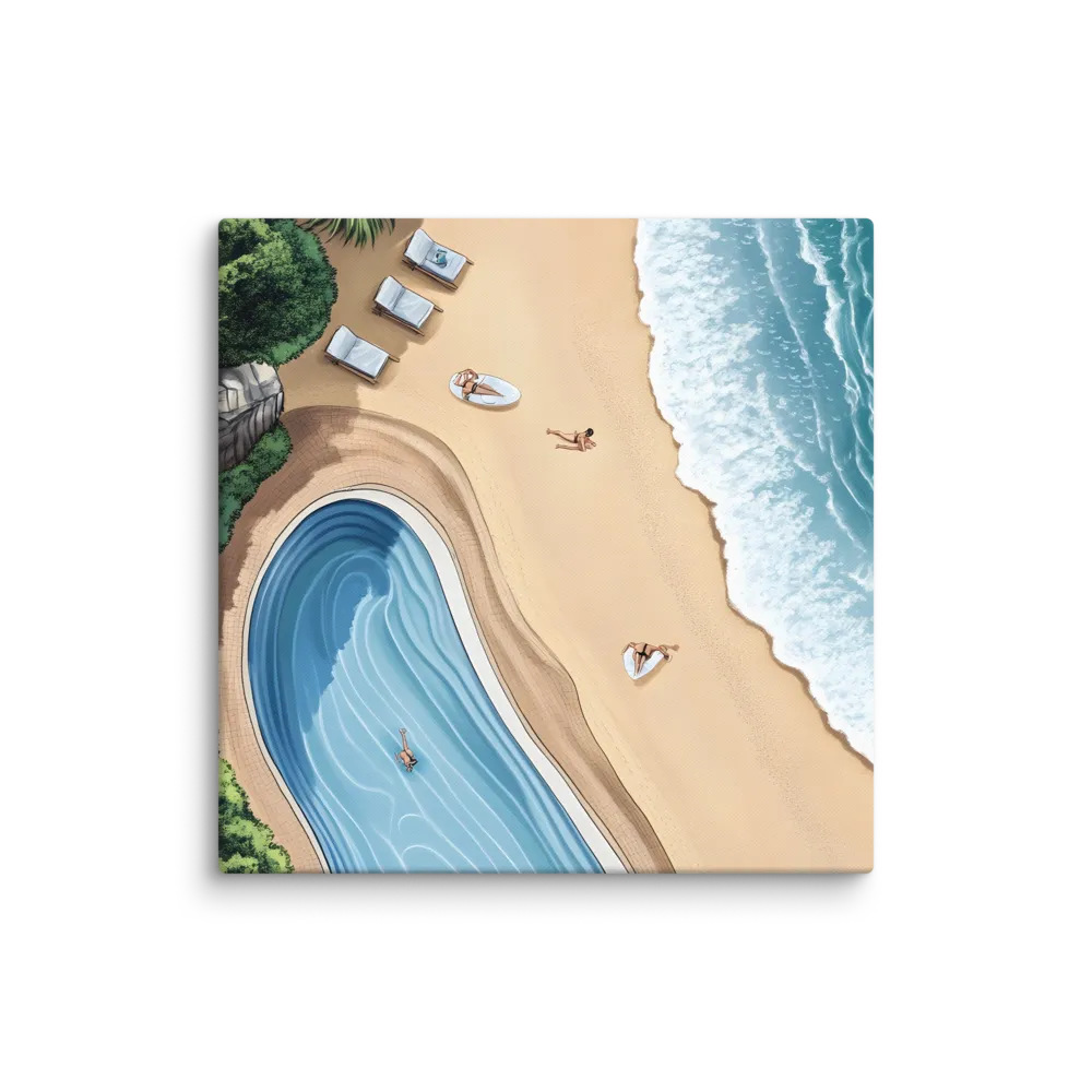 Serenity by the Shore | Canvas | 18″×18″