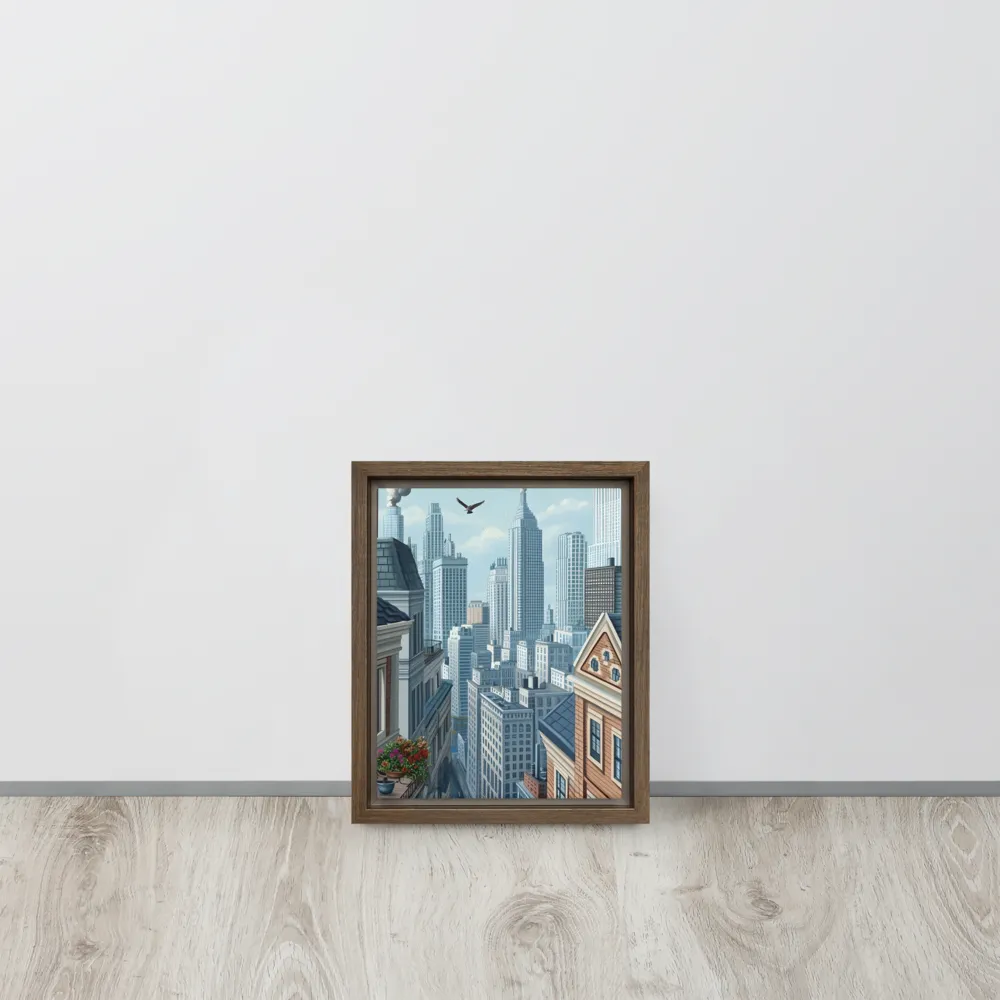 Urban Symphony | Canvas with Brown Frame | 8″×10″