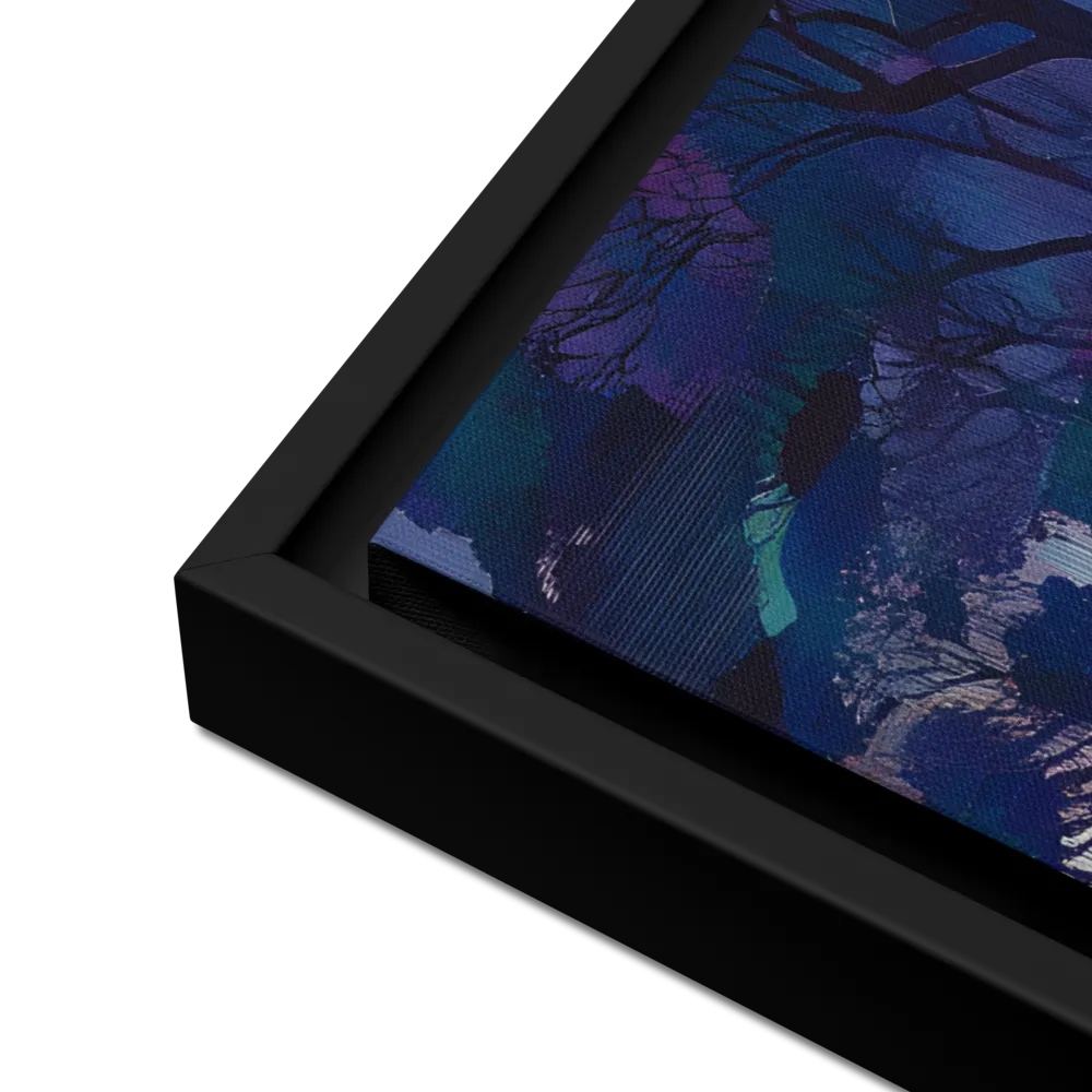 Tranquil Geometry: A Journey Through Color | Canvas with Black Frame | 18″×24″