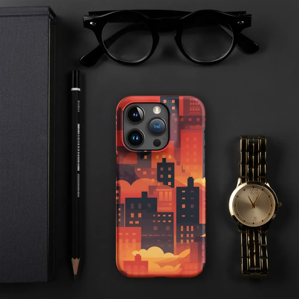 Radiance of the Urban Horizon | Phone Case |  15 Pro | Snap Case | Matte