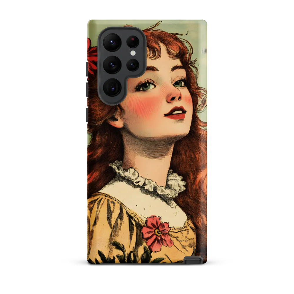 Whimsical Portrait of a Flower-Adorned Girl