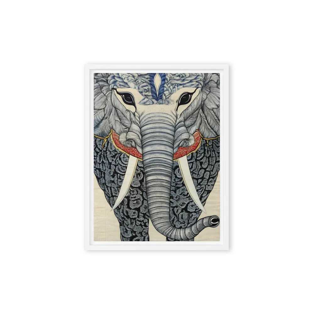 Majesty of the Elephant | Canvas with White Frame | 9″×12″
