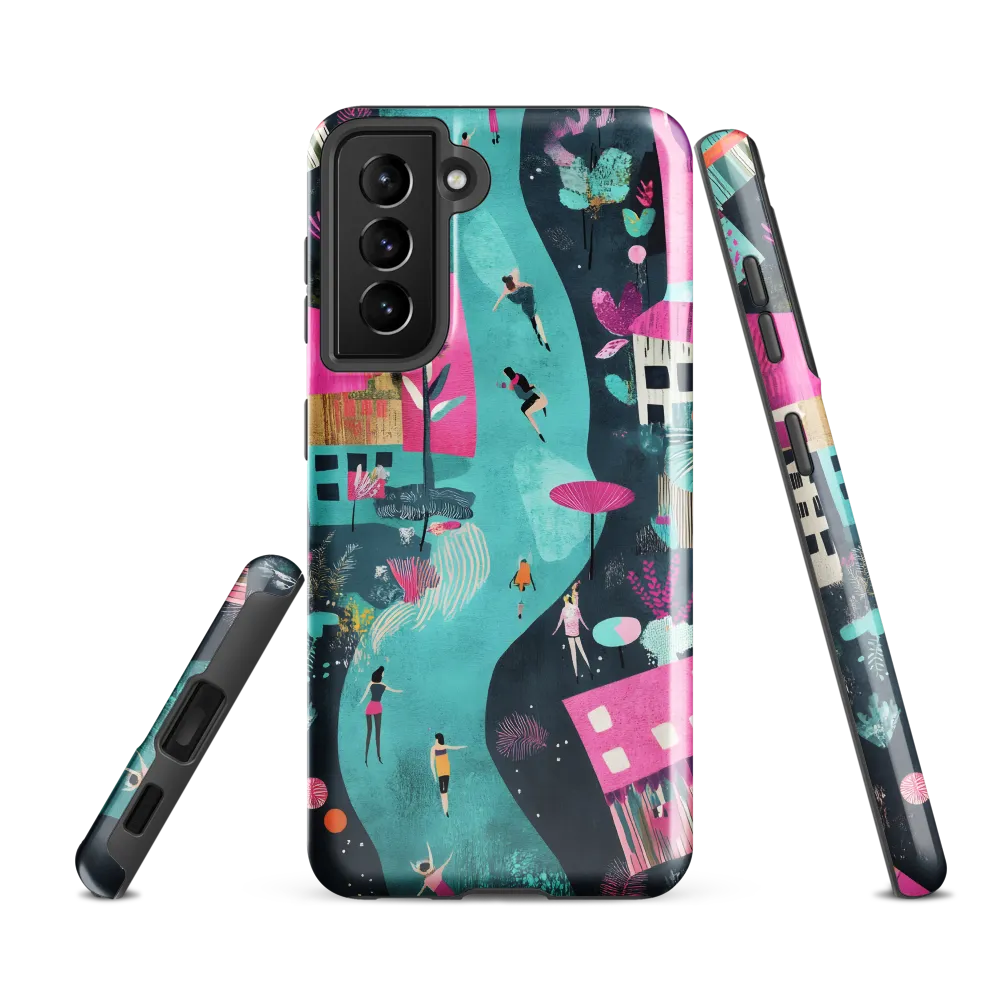 Whimsical Journey Through a Vibrant Landscape | Phone Case |  S21 FE | Tough Case | Glossy