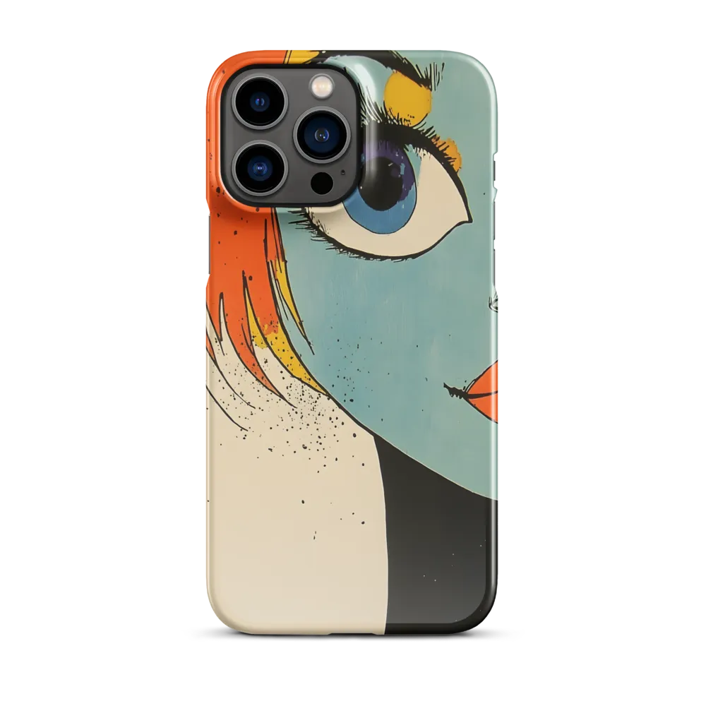Vivid Expressions: A Portrait in Blue | Phone Case |  13 Pro Max | Snap Case | Glossy
