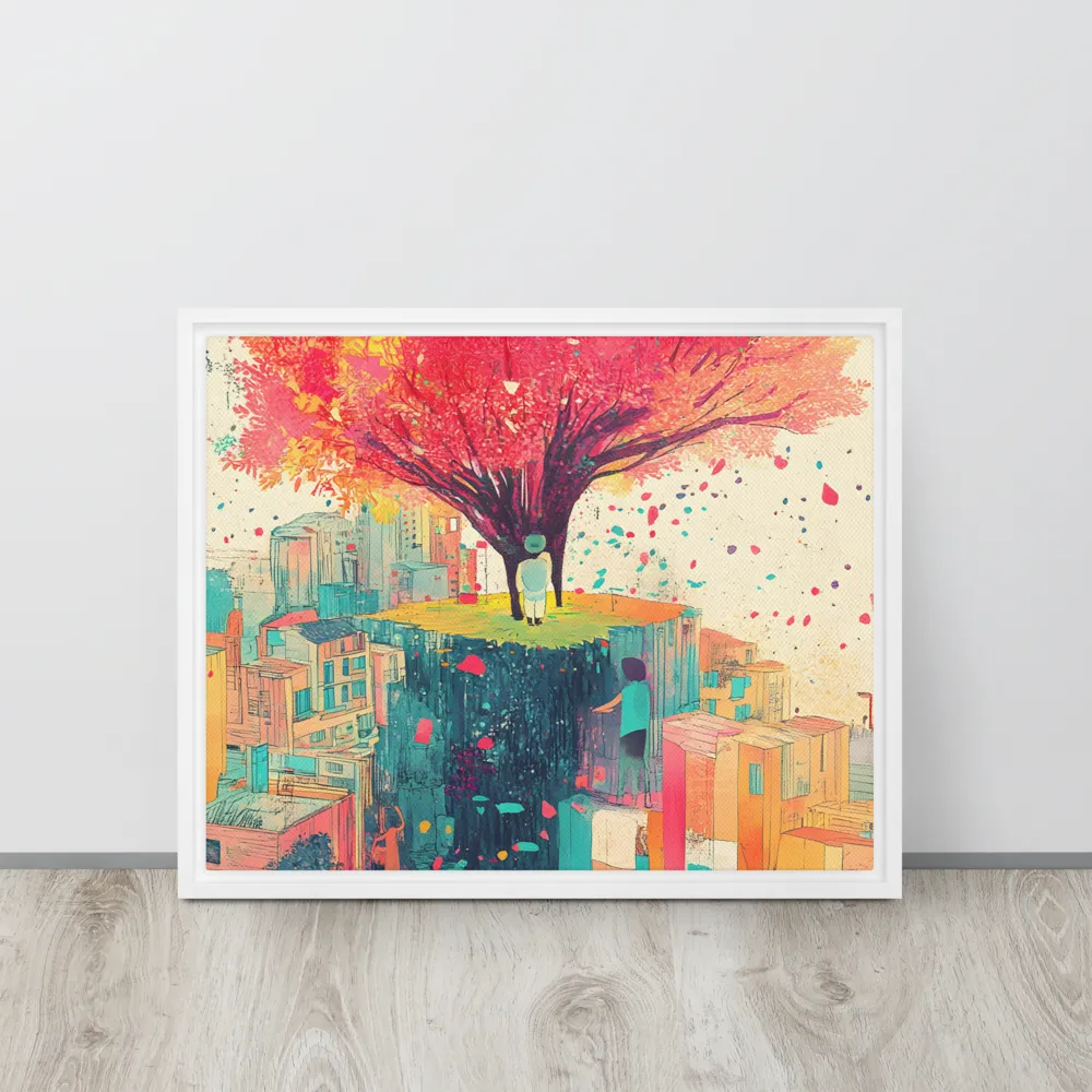 Whispers of Urban Dreams | Canvas with White Frame | 16″×20″