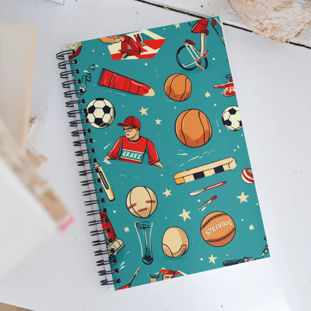 Playful Sports Medley | Spiral Notebook