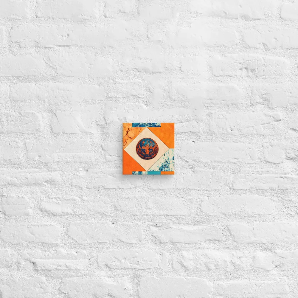 Harmonious Encounters: Abstract Geometry | Canvas | 6″×6″