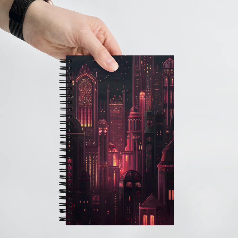 Mystical Metropolis: Dreams of Light | Spiral Notebook