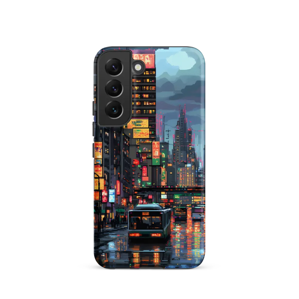 Neon Dreams: A Pixelated Urban Night