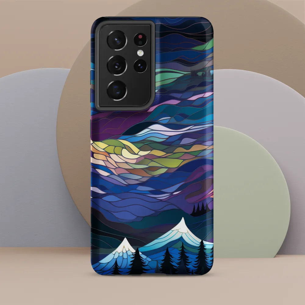 Twilight Peaks: An Abstract Mountain Landscape