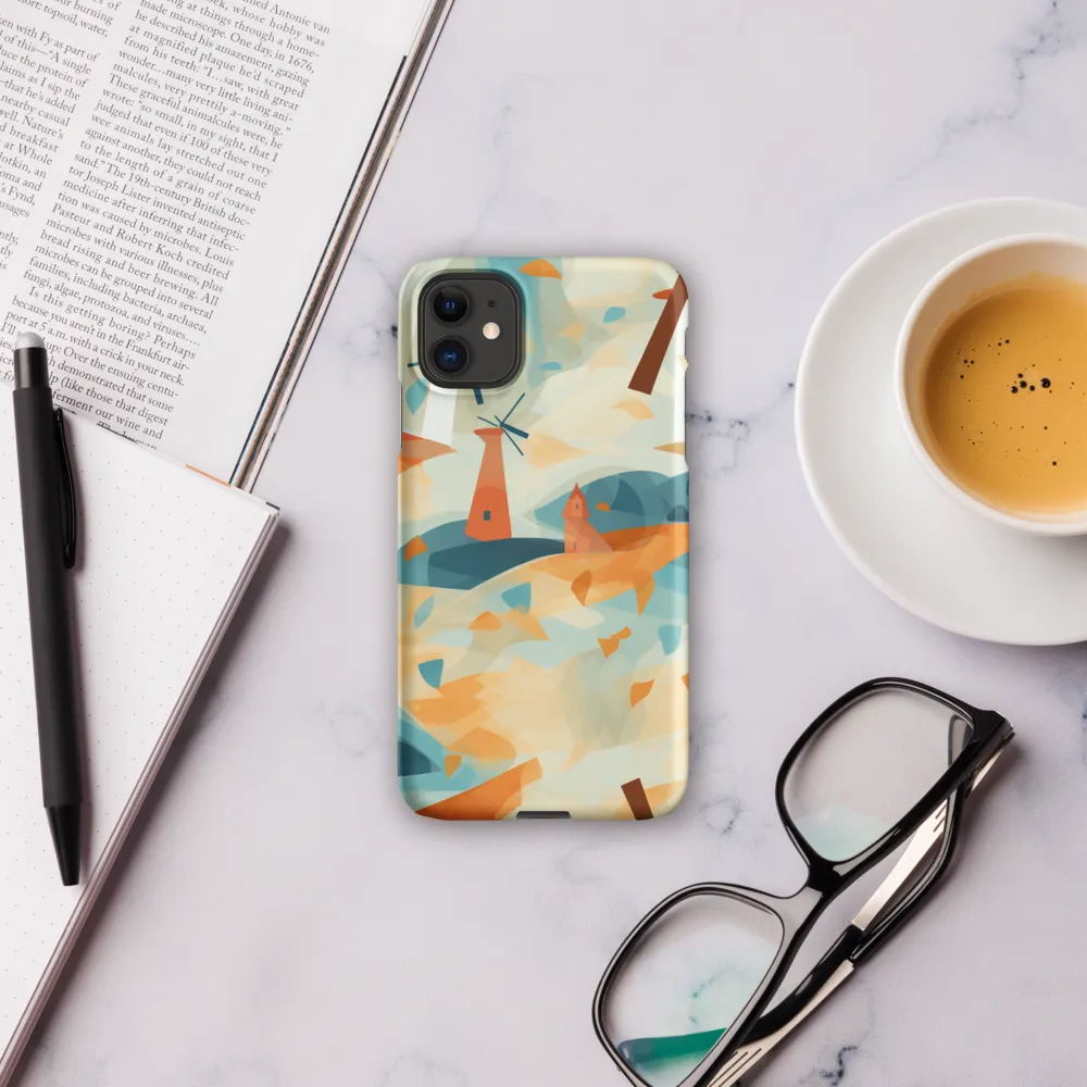 Whimsical Windmills in a Tranquil Landscape | Phone Case |  11 | Snap Case | Matte