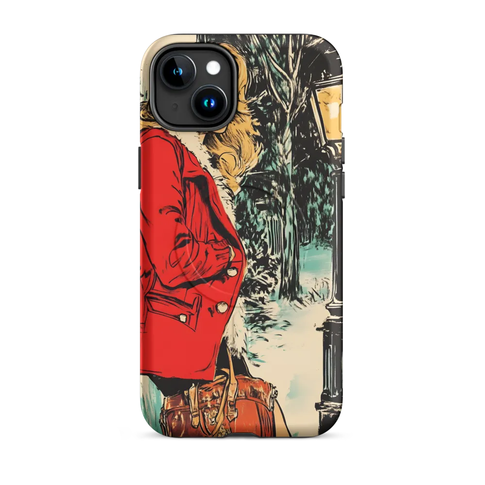 Winter Glamour in Red | Phone Case |  15 Plus | MagSafe® Tough Case | Matte