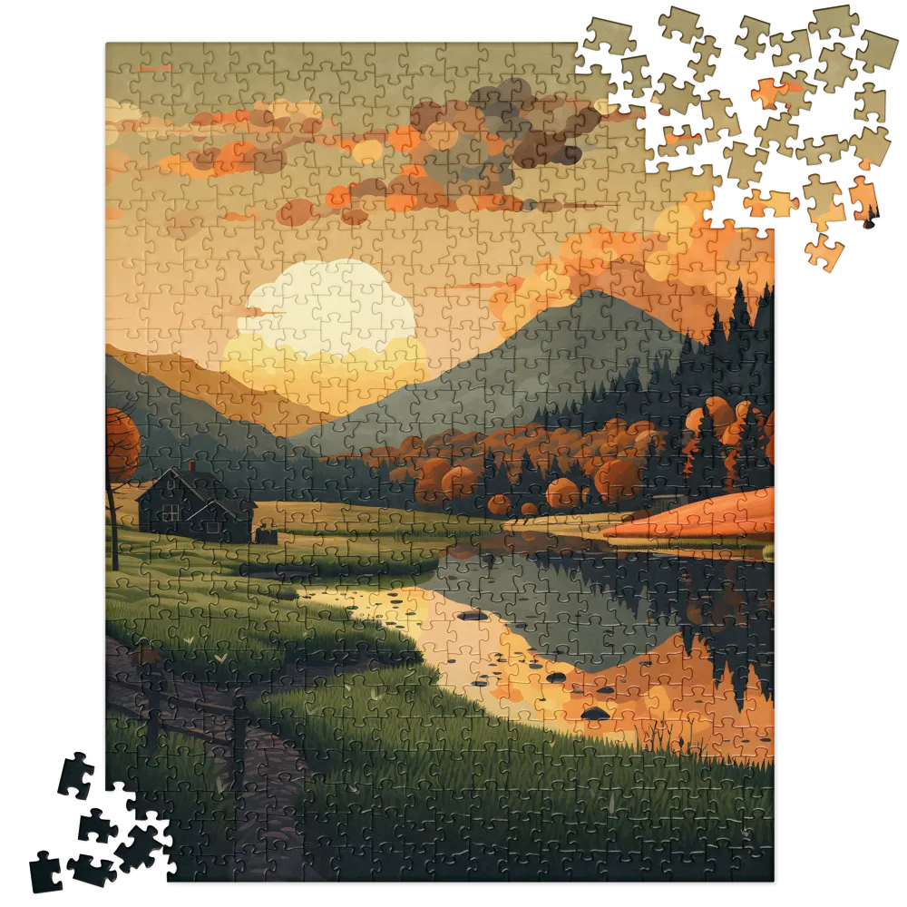 Whispers of Autumn: A Tranquil Evening | Jigsaw Puzzle | 520 pieces