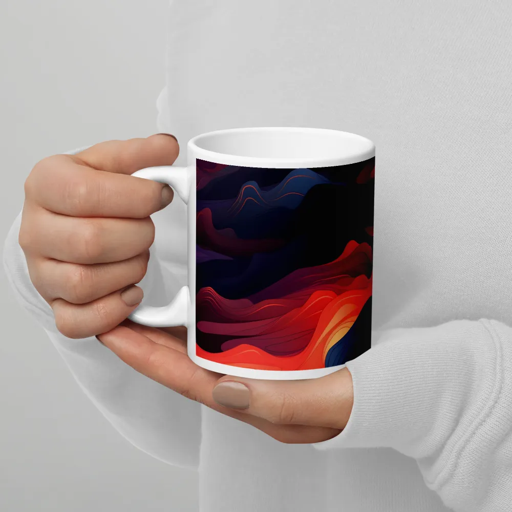 Ethereal Waves of Color | Mug with White inside | 11 oz