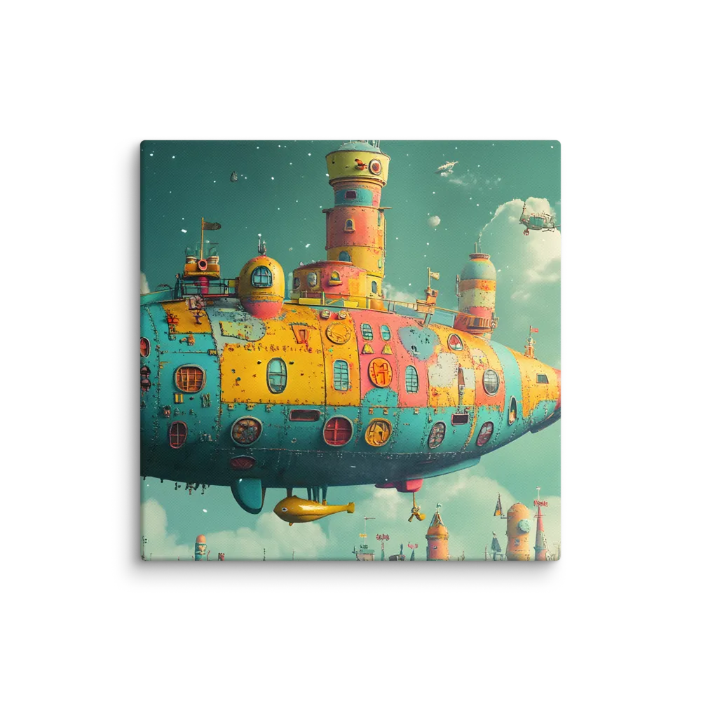 Submerged Dreams: A Whimsical Voyage | Canvas | 10″×10″