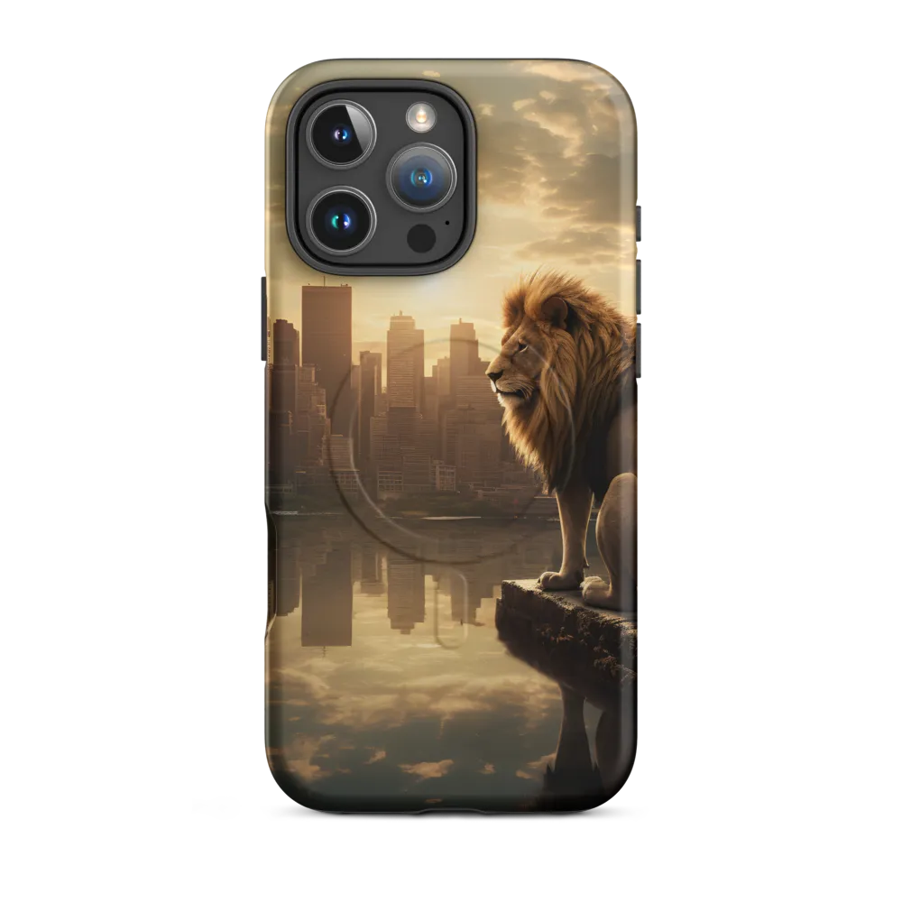 The Lion's Gaze Over the Urban Symphony