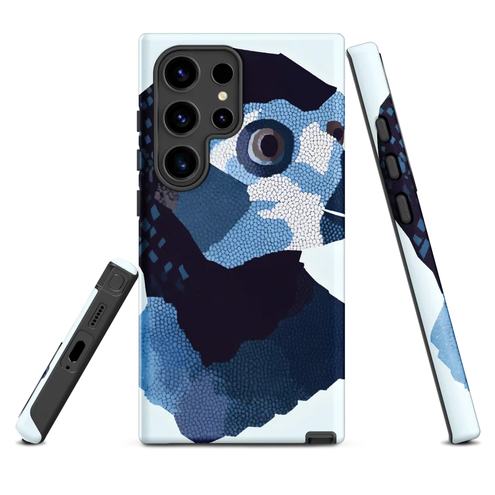 Abstract Avian Portrait in Blue