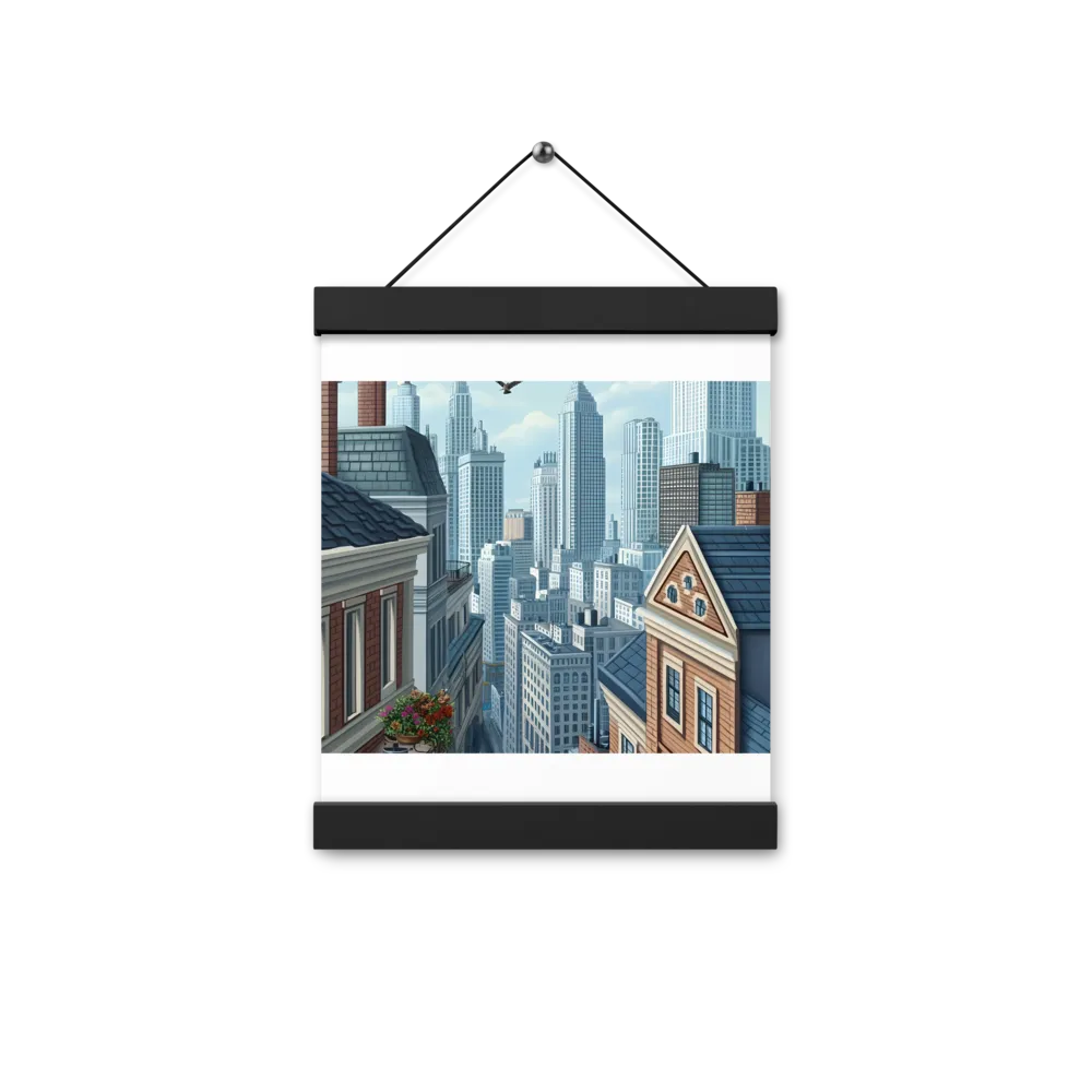 Urban Symphony | Poster With Black Wood Hanger | 8″×10″