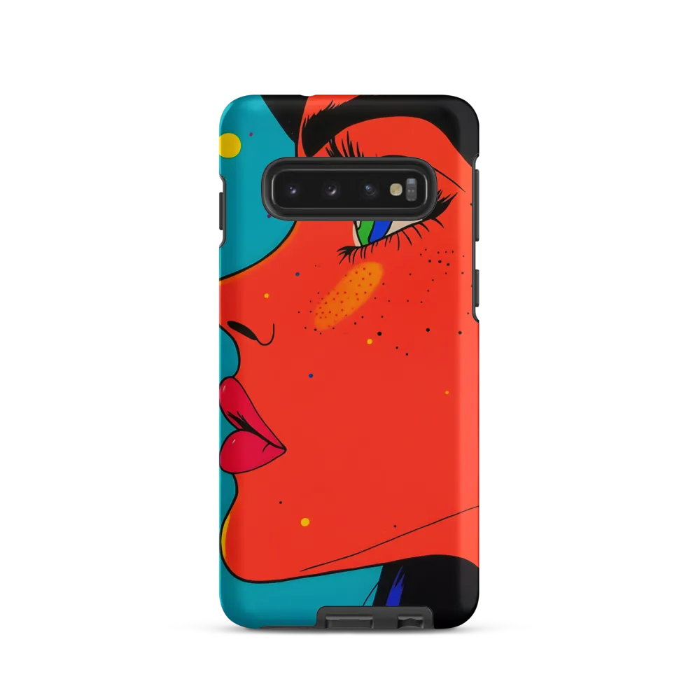 Vibrant Feminine Profile in Pop Art
