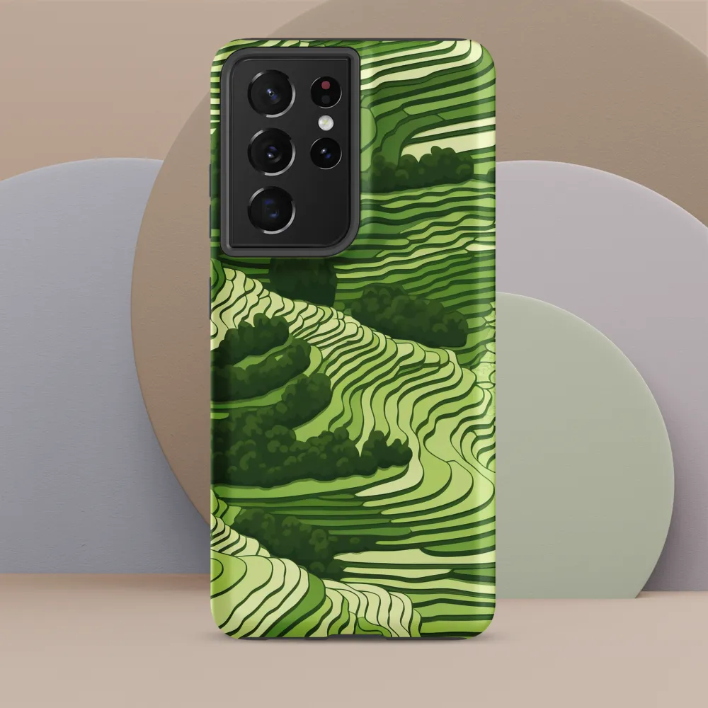 Waves of Green: An Abstract Landscape