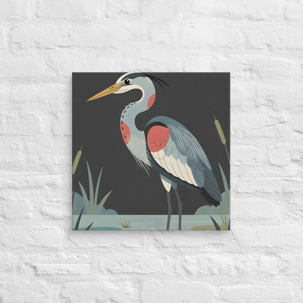 Marsh Heron 
 Canvas | 18″x 18″