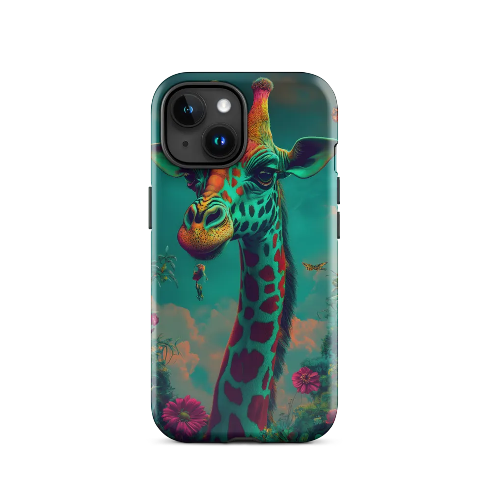Whimsical Giraffe Among Blossoms | Phone Case |  15 | Tough Case | Glossy