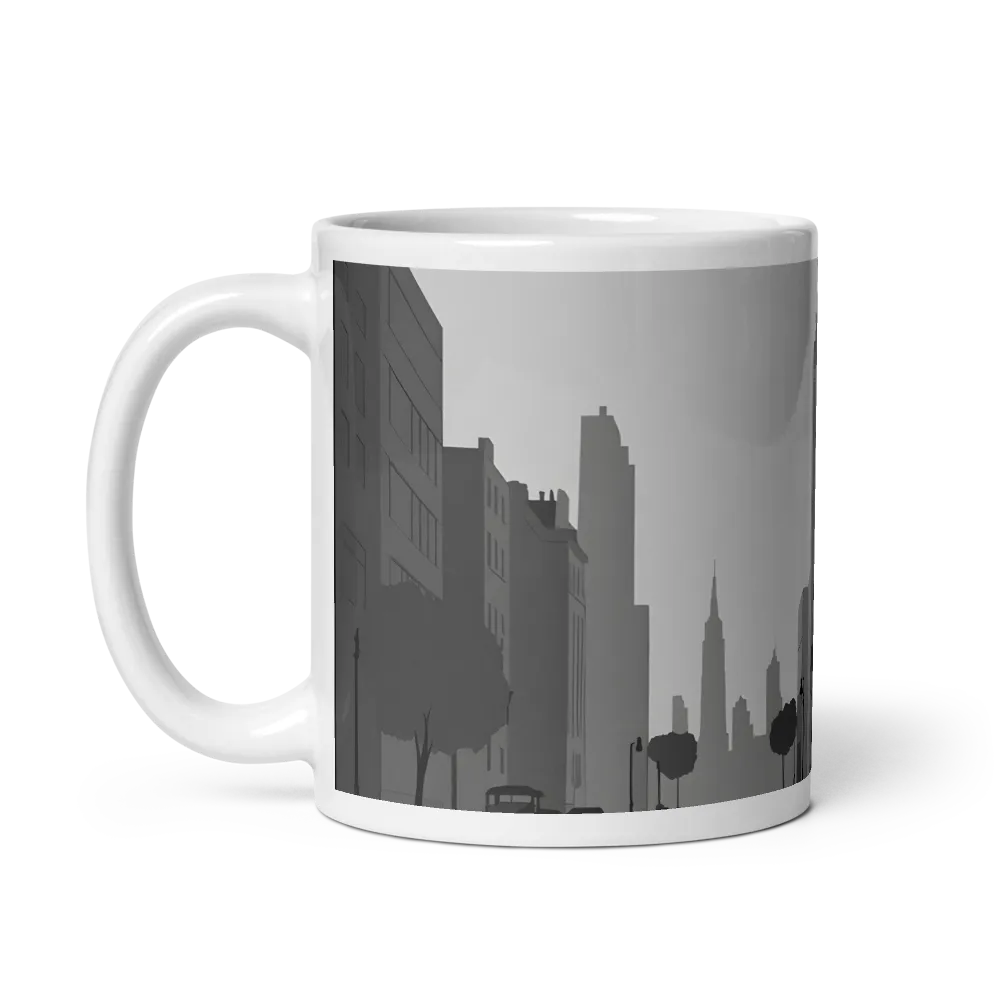 Nostalgic Cityscape | Mug with White inside | 11 oz