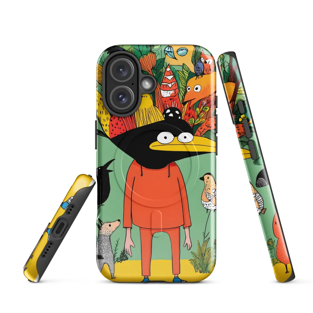 Whimsical Encounter in a Colorful Jungle