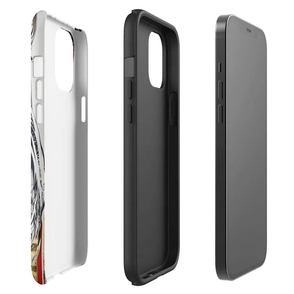 Ethereal Majesty: The Abstract Zebra | Phone Case |  12 Pro Max | Tough Case | Glossy