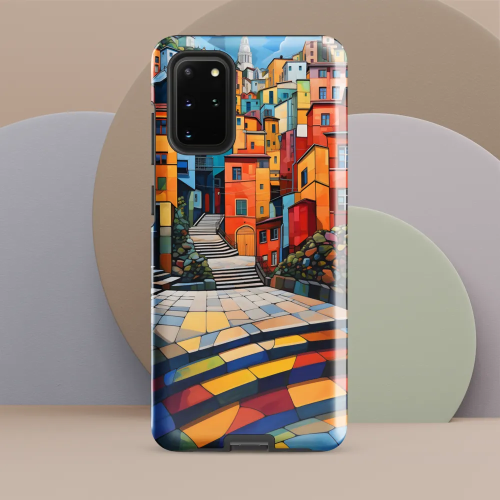 Vibrant Village: A Cubist Journey