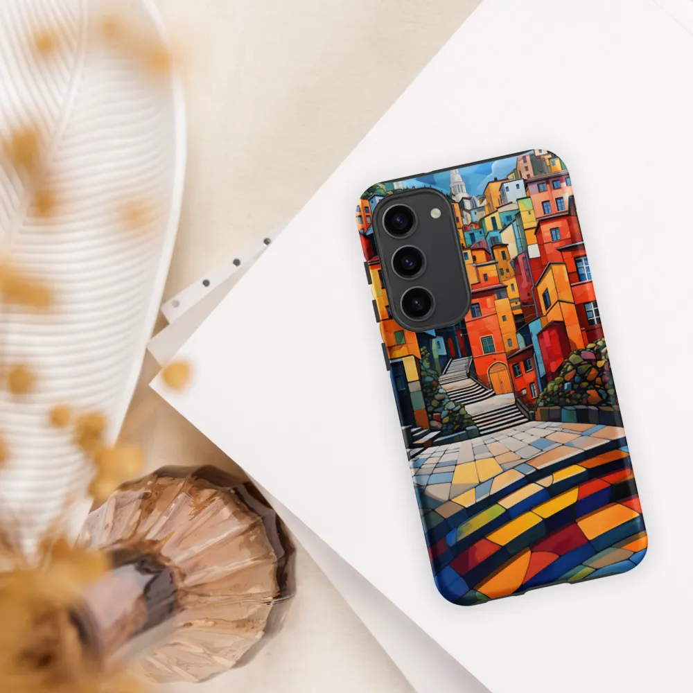 Vibrant Village: A Cubist Journey