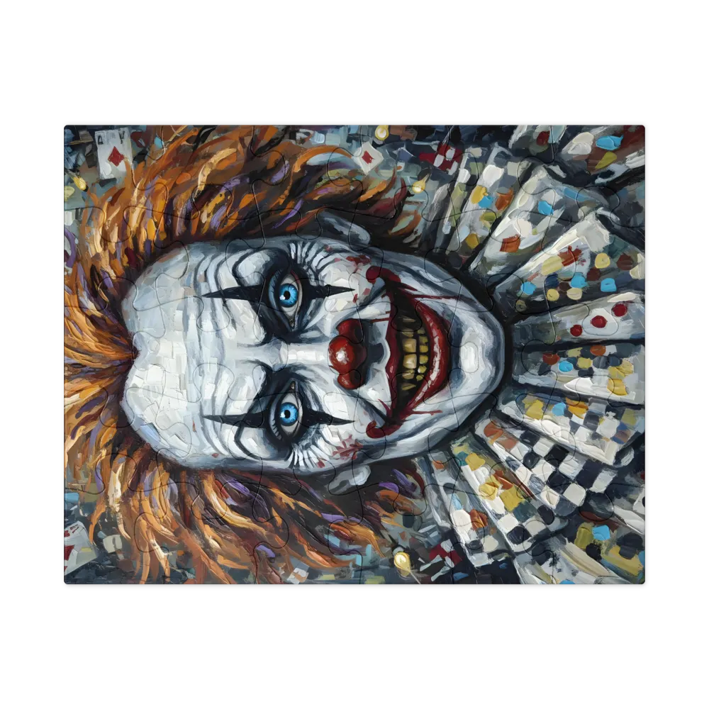 Sinister Clown Portrait 
 Jigsaw Puzzle in Tin Box