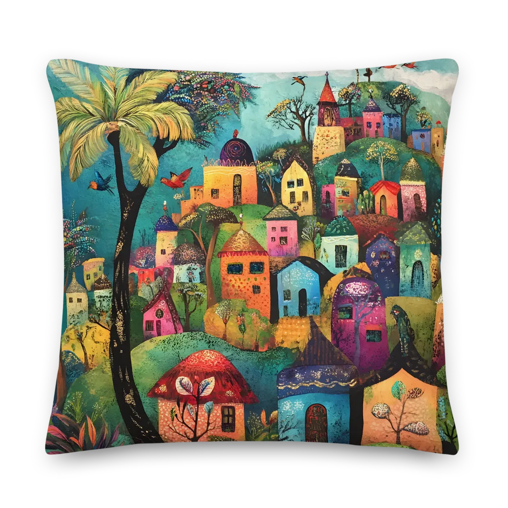 Whimsical Village Harmony | Pillow | 22″×22″