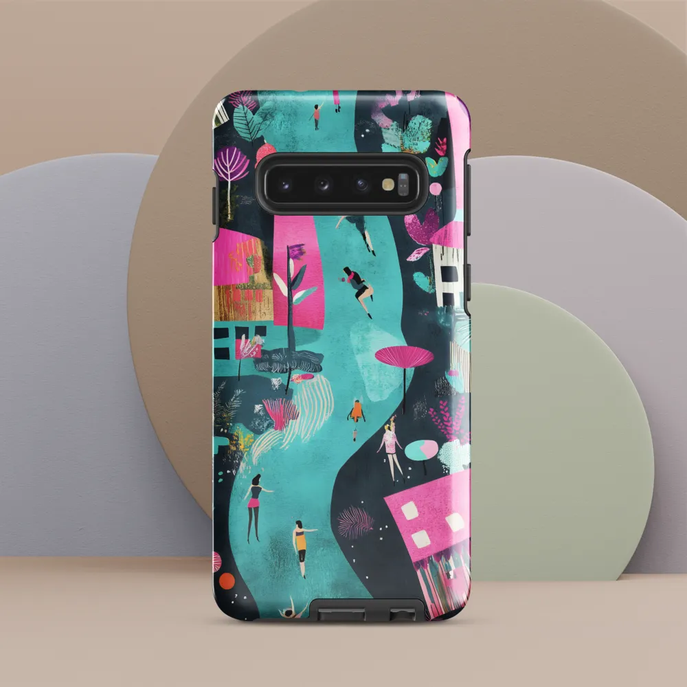 Whimsical Journey Through a Vibrant Landscape | Phone Case |  S10 | Tough Case | Glossy