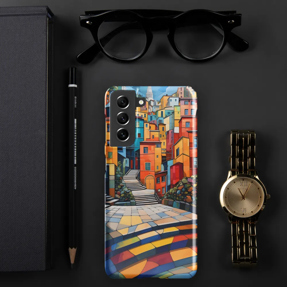 Vibrant Village: A Cubist Journey