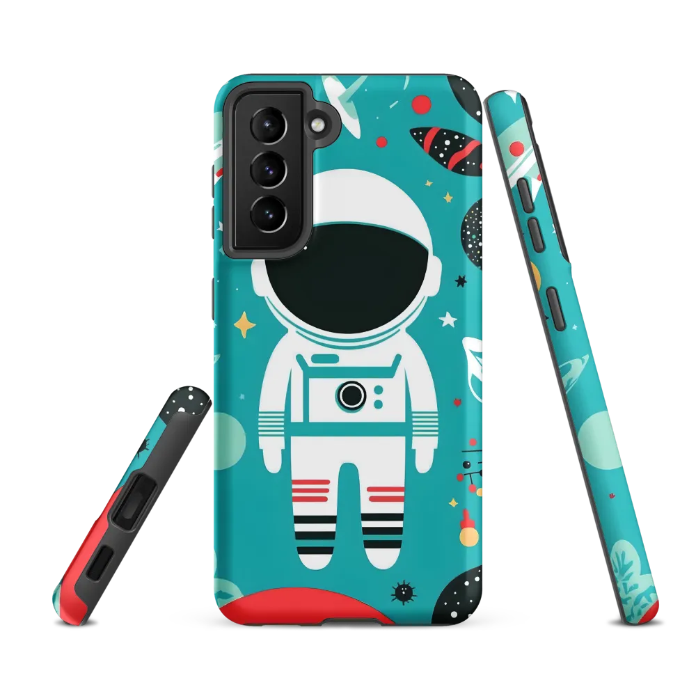 Whimsical Astronaut in Cosmic Wonderland