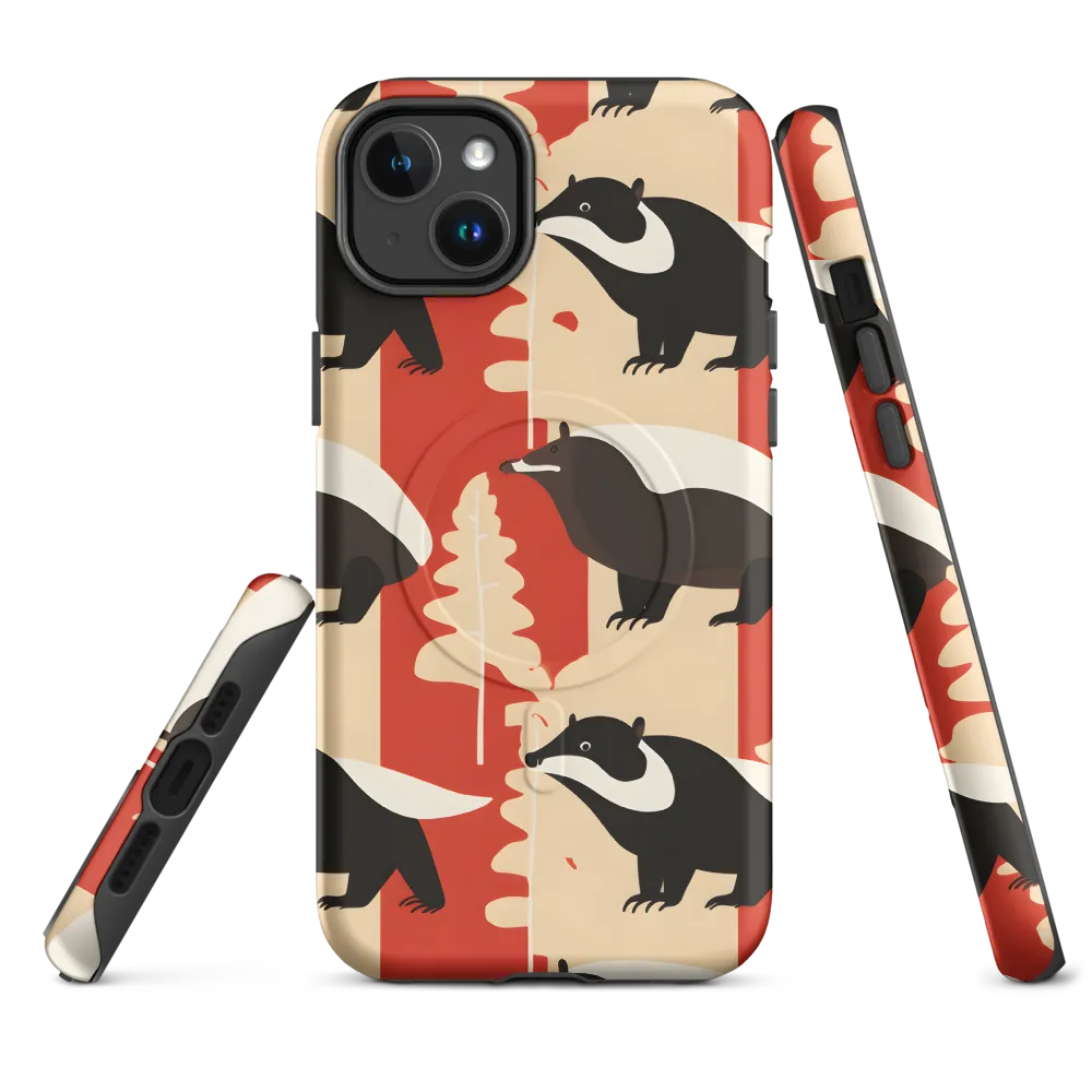 Wildlife Pattern: The Badger Tale | Phone Case |  14 Plus | MagSafe® Tough Case | Matte