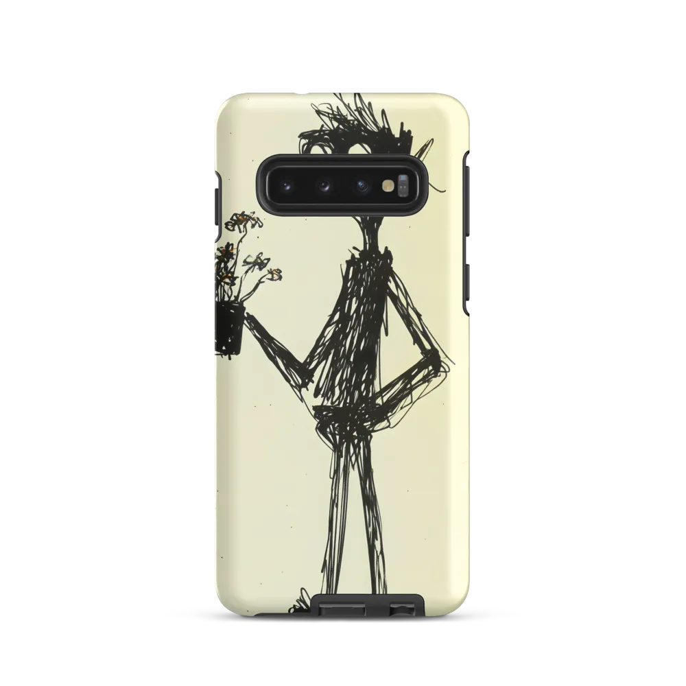 Whimsical Figure with Flowers