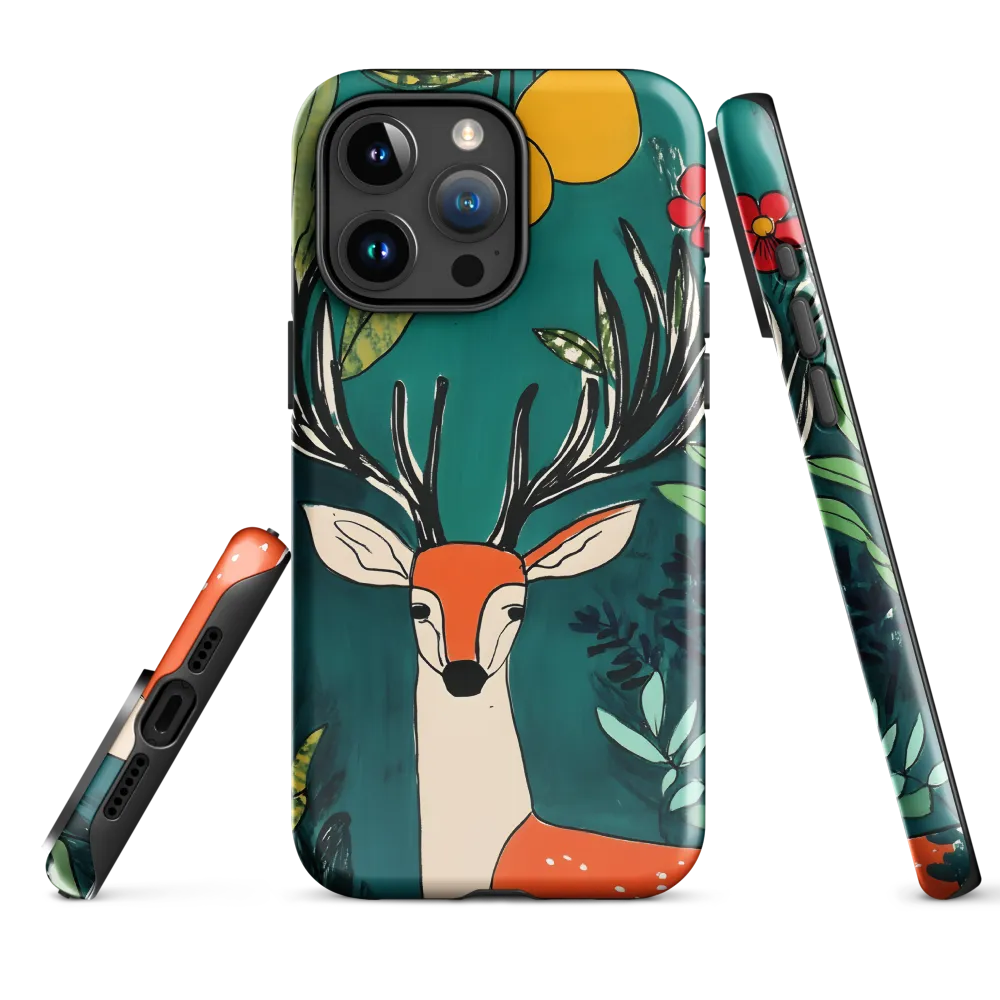 Nature's Embrace: The Majestic Deer | Phone Case |  15 Pro Max | Tough Case | Glossy