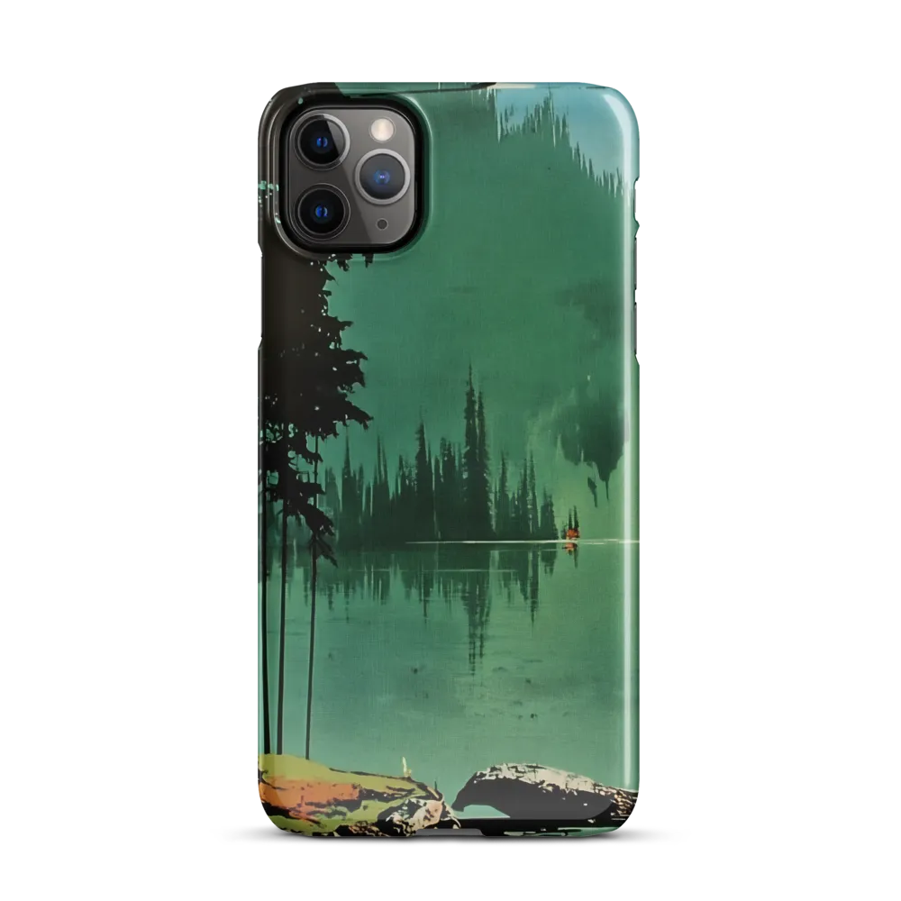 Serenity Reflected: A Tranquil Lake Scene | Phone Case |  11 Pro Max | Snap Case | Glossy