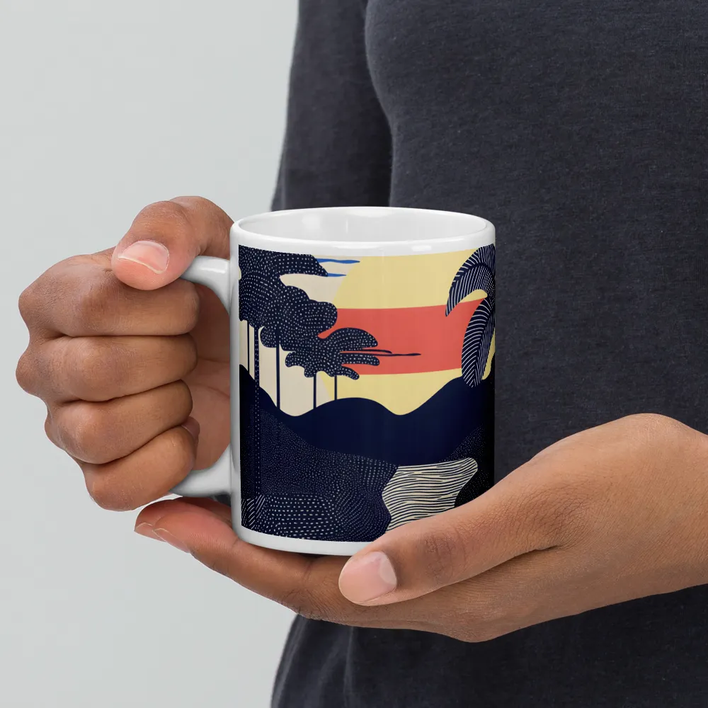 Tranquil Sunset in Modern Minimalism | Mugs | Multiple Sizes & Colors