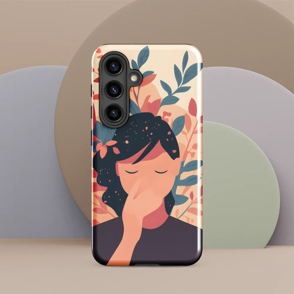 Whispers of Nature: A Serene Contemplation | Phone Case |  S24 | Tough Case | Glossy